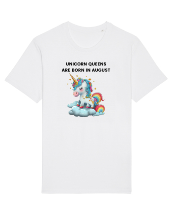 Unicorn mesaj UNICORN QUEENS ARE BORN IN august,  design 1 White