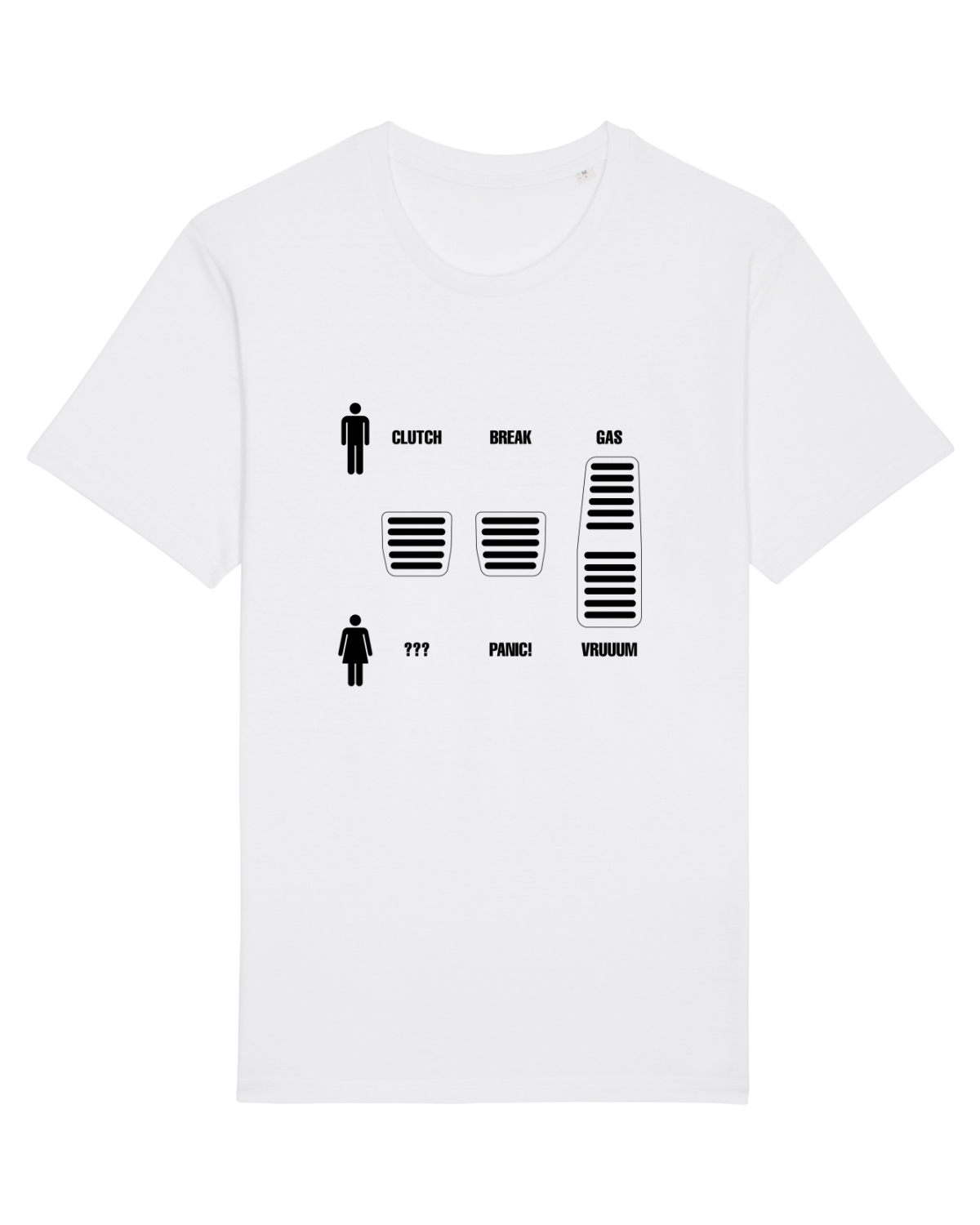Tricou mânecă scurtă Unisex Rocker White
