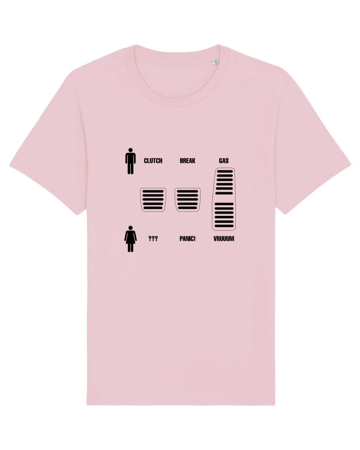 Tricou mânecă scurtă Unisex Rocker Cotton Pink