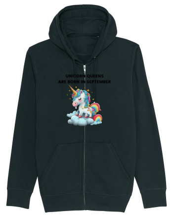 Unicorn mesaj UNICORN QUEENS ARE BORN IN september,  design 1 Black