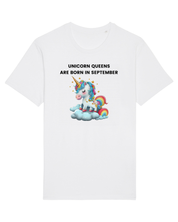Unicorn mesaj UNICORN QUEENS ARE BORN IN september,  design 1 White