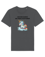 Unicorn mesaj UNICORN QUEENS ARE BORN IN september,  design 1 Tricou mânecă scurtă Unisex Rocker