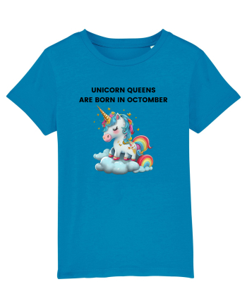 Unicorn mesaj UNICORN QUEENS ARE BORN IN octomber,  design 1 Azur