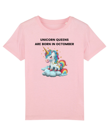 Unicorn mesaj UNICORN QUEENS ARE BORN IN octomber,  design 1 Cotton Pink