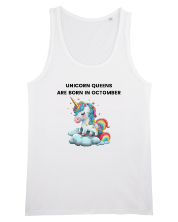 Unicorn mesaj UNICORN QUEENS ARE BORN IN octomber,  design 1 White