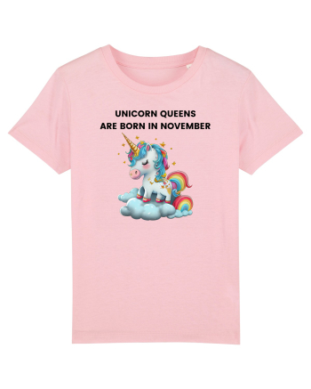 Unicorn mesaj UNICORN QUEENS ARE BORN IN november,  design 1 Cotton Pink