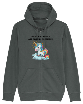 Unicorn mesaj UNICORN QUEENS ARE BORN IN december,  design 1 Anthracite