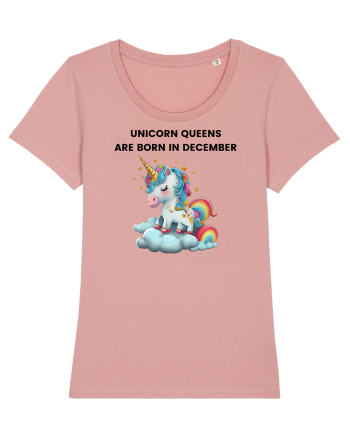 Unicorn mesaj UNICORN QUEENS ARE BORN IN december,  design 1 Canyon Pink