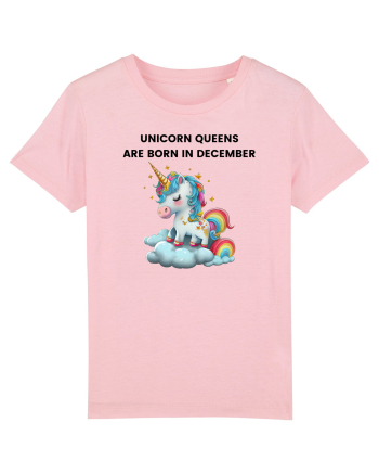 Unicorn mesaj UNICORN QUEENS ARE BORN IN december,  design 1 Cotton Pink