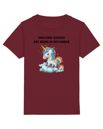 Unicorn mesaj UNICORN QUEENS ARE BORN IN december,  design 1 Burgundy