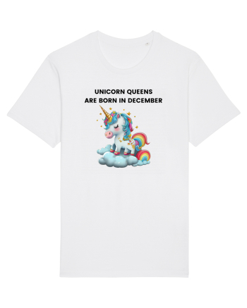 Unicorn mesaj UNICORN QUEENS ARE BORN IN december,  design 1 White