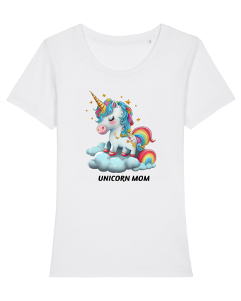 Unicorn mesaj UNICORN MOM,  design 1 White