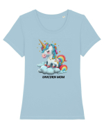 Unicorn mesaj UNICORN MOM,  design 1 Tricou mânecă scurtă guler larg fitted Damă Expresser