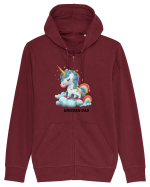 Unicorn mesaj UNICORN dad,  design 1 Hanorac cu fermoar Unisex Connector