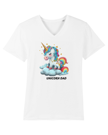 Unicorn mesaj UNICORN dad,  design 1 White