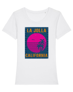 La Jolla California Tricou mânecă scurtă guler larg fitted Damă Expresser