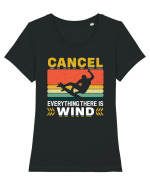 Cancel Everything There Is Wind Tricou mânecă scurtă guler larg fitted Damă Expresser