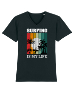 Surfing Is My Life Tricou mânecă scurtă guler V Bărbat Presenter