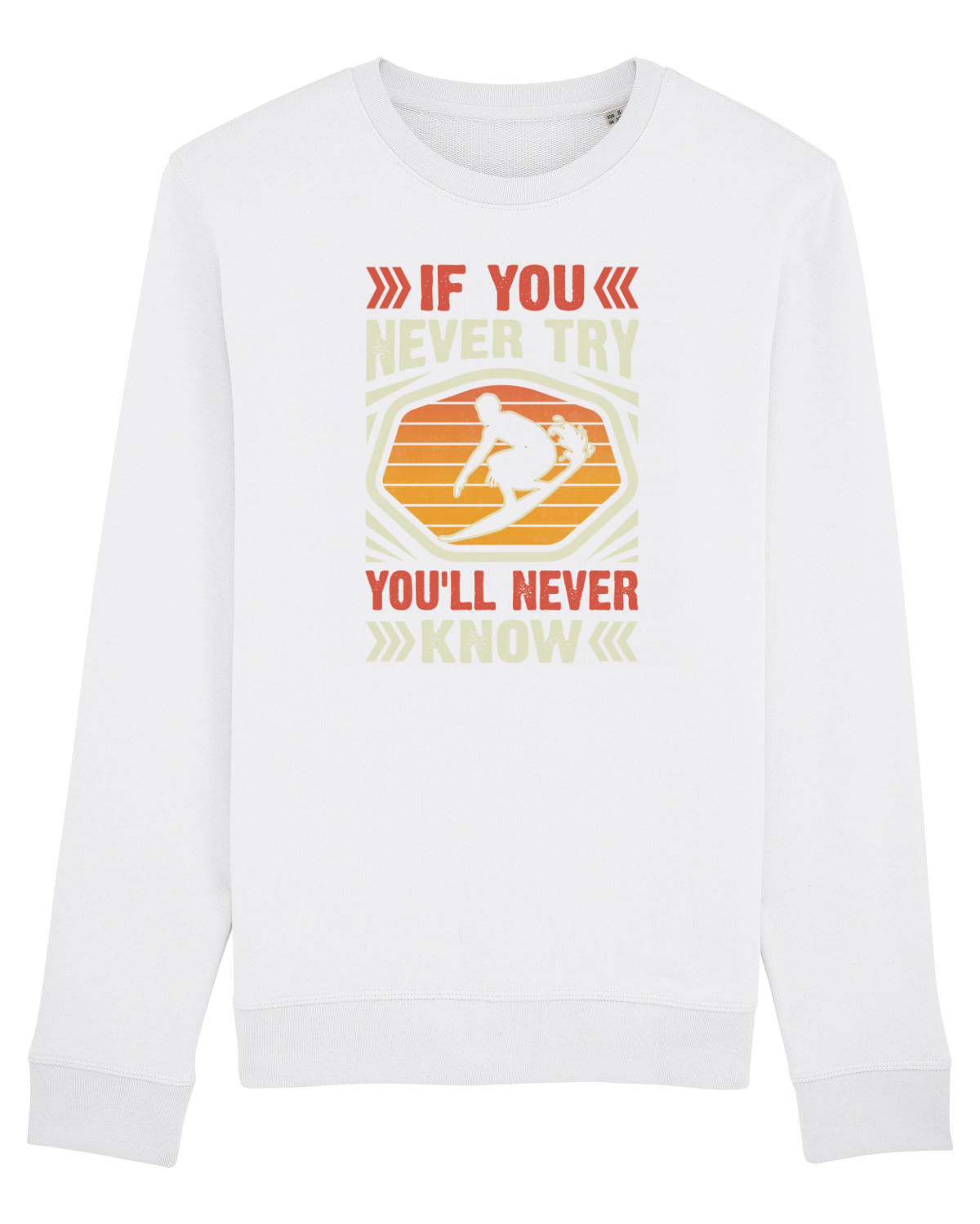 Bluză mânecă lungă Unisex Rise White