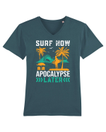 Surf Now Apocalypse Later Tricou mânecă scurtă guler V Bărbat Presenter