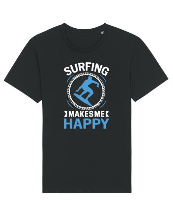 Surfing Makes Me Happy Black