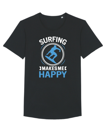 Surfing Makes Me Happy Black
