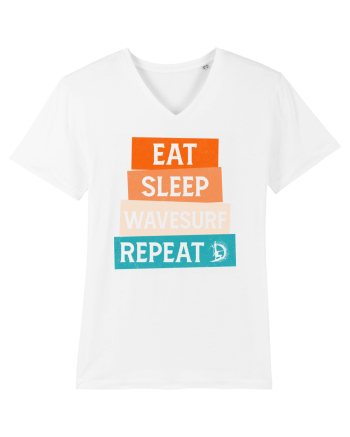 Eat Sleep Wavesurf Repeat White