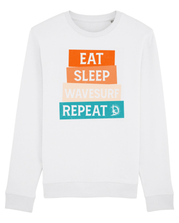 Eat Sleep Wavesurf Repeat White