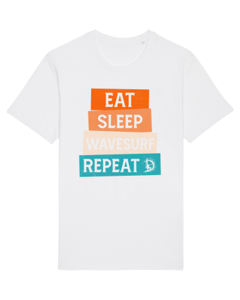 Eat Sleep Wavesurf Repeat White