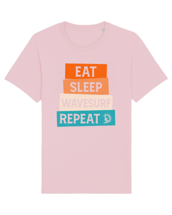 Eat Sleep Wavesurf Repeat Cotton Pink