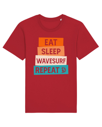 Eat Sleep Wavesurf Repeat Red
