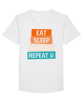 Eat Sleep Wavesurf Repeat White
