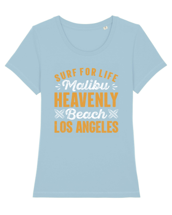 Surf For Life Malibu Heavenly Beach Los Angeles Sky Blue