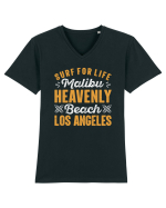 Surf For Life Malibu Heavenly Beach Los Angeles Tricou mânecă scurtă guler V Bărbat Presenter