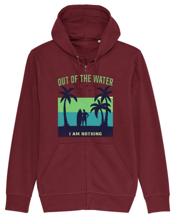 Out of the water, I am nothing Burgundy