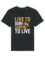Live to surf, surf to live Tricou mânecă scurtă Unisex Rocker