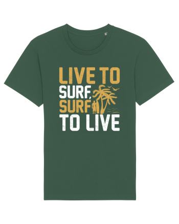 Live to surf, surf to live Bottle Green