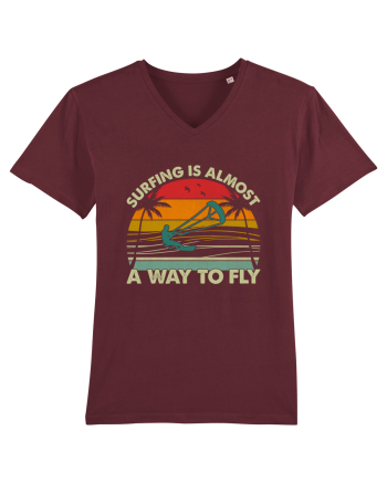 Surfing is almost a way to fly Burgundy