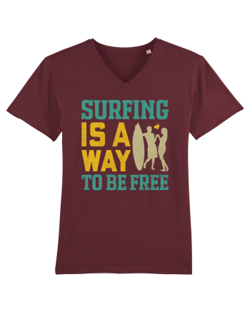 Surfing is a way to be free Burgundy