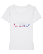 Sound of Music Tricou mânecă scurtă guler larg fitted Damă Expresser