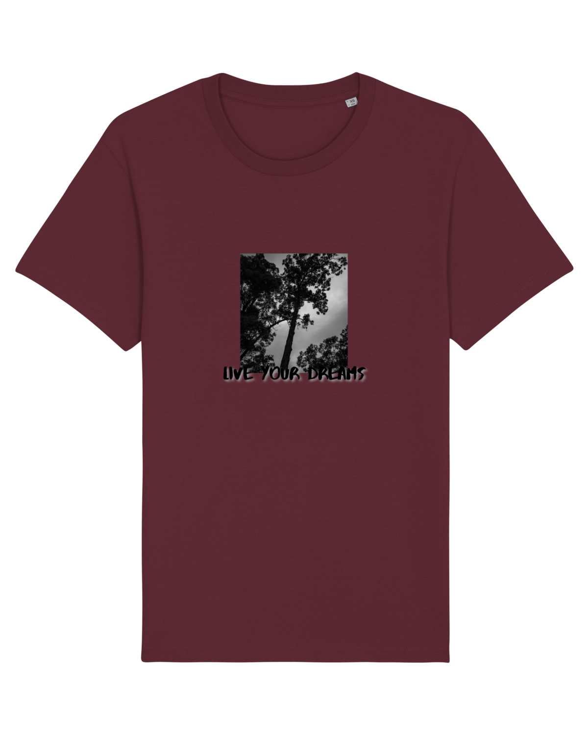 Tricou mânecă scurtă Unisex Rocker Burgundy