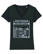 Amsterdam Tricou mânecă scurtă guler V Damă Evoker