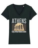 Athens Tricou mânecă scurtă guler V Damă Evoker