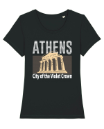 Athens Tricou mânecă scurtă guler larg fitted Damă Expresser