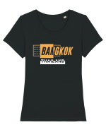 Bangkok Tricou mânecă scurtă guler larg fitted Damă Expresser