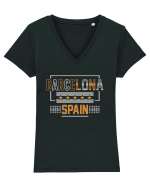 Barcelona Tricou mânecă scurtă guler V Damă Evoker