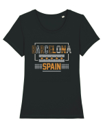 Barcelona Tricou mânecă scurtă guler larg fitted Damă Expresser