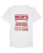 Beijing Tricou mânecă scurtă guler larg Bărbat Skater