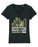 Boston Tricou mânecă scurtă guler V Damă Evoker