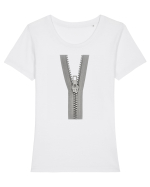 ZIpper Tricou mânecă scurtă guler larg fitted Damă Expresser